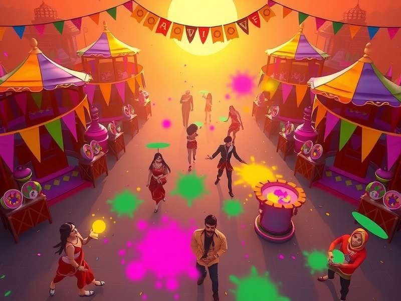 Holi Carnival Craze multiplayer gameplay