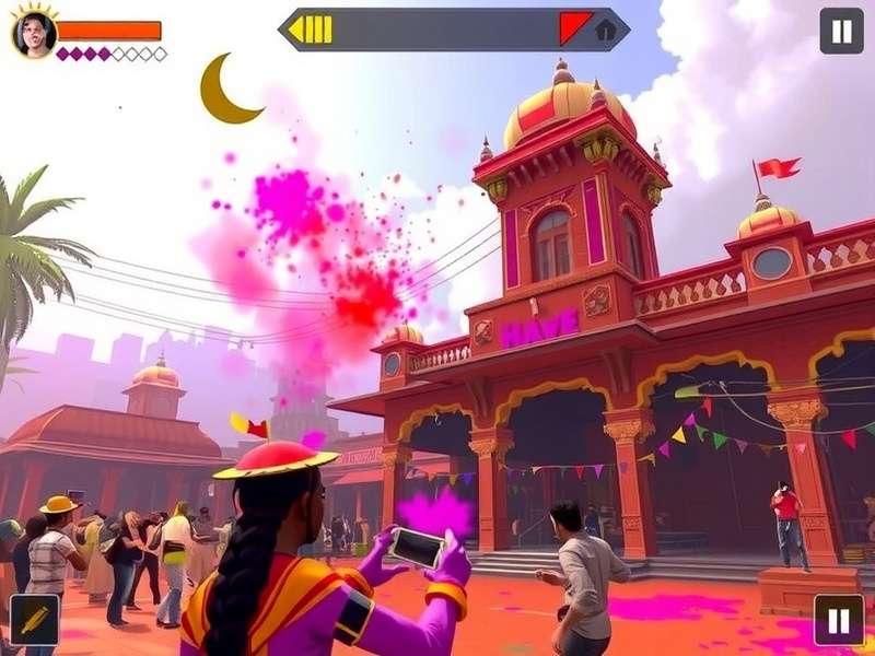 Holi Carnival Craze gameplay screenshot